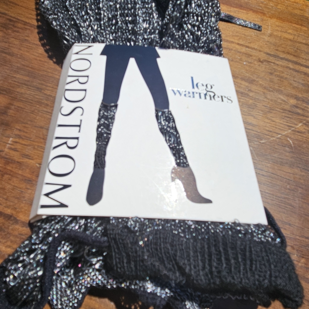 Nordstrom Legwarmers Leg Warmers Gray Black One Size Fits Most